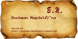 Buchman Magdaléna névjegykártya